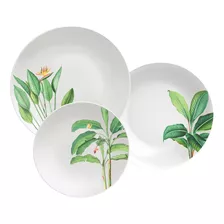 Jogo De Pratos Tramontina Porcelana Graziela 12 Pç Cor Branco