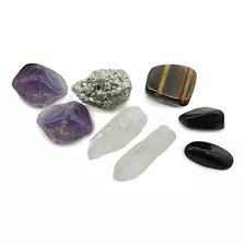 Kit 8 Cuarzos Naturales Surtidos Minerales De Colección