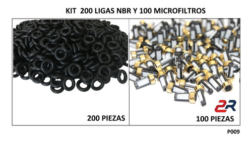 Microfiltros Y Ligas Para Inyectores (paquete 300 Piezas) Foto 2