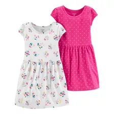 Carters Pack 2 Vestidos Flores Lunares Jersey