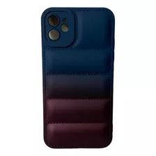 Funda Tipo Puffer + Vidrio Full 9d Para iPhone 11