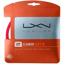 Luxilon Element Ir Soft 127 Cordaje De Tenis - Juego, Rojo