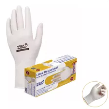 Luva De Latex Natural Descartavel C/ Amido Volk - Ca: 15112