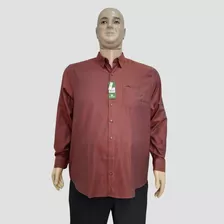 Camisa Mepase 100% Algodão Fio 50 Manga Longa Plus Size