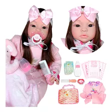 Bebê Reborn Boneca Realista Linda 20 Itens Bolsa Maternidade