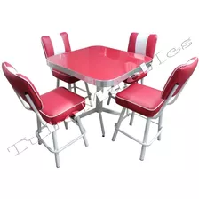 Juego De Comedor *retro* Para 4 Personas Hogar/comercio