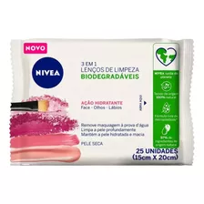 Lenços De Limpeza 3 Em 1 Pele Seca Nivea Ação Hidratante