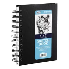 Cuaderno De Bocetos Premium De 4 X6 80 Hojas, 70#, Enc...