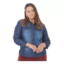 Camisete Jeans Feminino Plus Size Camisa Jeans Social 