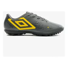 Chuteira Society Umbro Orbit - Grafite/amarelo/preto