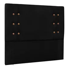 Cabeceira Gênova Para Cama Box Casal 140 Cm Suede Preto