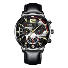 Reloj De Cuero Casual Para Hombre Con Cronógrafo