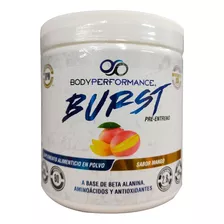 Body Performance Burst Pre Entreno. Polvo Sabor Mango 600g.