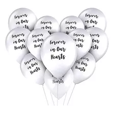 Memorial Balloons - Paquete De 30 Globos Blancos Con Texto N