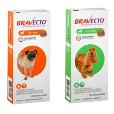 Combo 01 Bravecto Cães De 4,5 A 10kg + 01 Bravecto 10 A 20kg