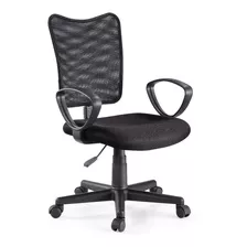 Silla De Escritorio Ads Wilmer Cb Ergonómica Negra Con Tapizado De Mesh