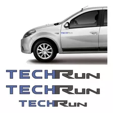 Adesivo Tech Run Renaut Sandero Kit Com 3