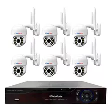 Kit 6 Câmeras Ip Wifi Speed Dome Motorizada + Dvr Tfhdx 3304