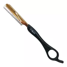 Navalhete Mega Dourado Metal / Plastico Tipo Feather