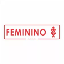 Placa De Sinalização Feminino Retangular