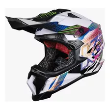 Casco Motocross Enduro Kov Terra Risisng Idol Blanco Tamaño Del Casco S (55-56 Cm)