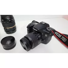 Canon Eos 70d + 2 Lentes + Adaptador Gran Angular