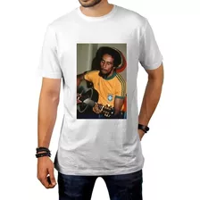 Camisa Bob Marley Camisa Seleção Algodão Brasileira Reggae