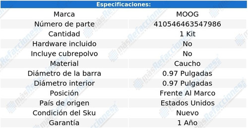 Buje Barra Estabilizadora Moog Dodge D350 81 Al 93 Foto 3