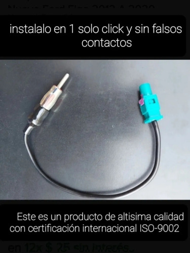 Adaptador De Antena Radio Ford Figo 2012 A 2021 Foto 3