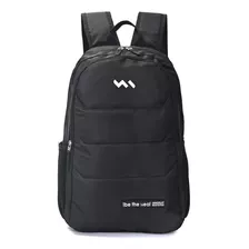 Mochila Urbana Tela Liviana Wanderteam Leonardomarroquineria Color Negro Diseño De La Tela Liso