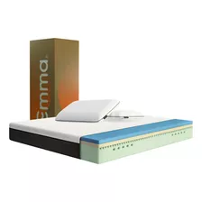 Colchón Emma Original Matrimonial Memory Foam + Dos Almohada