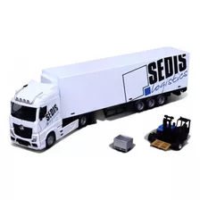 Caminhão Baú Mercedes Actros Sedis Logistics 1:43 Burago