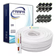 Kit Instalação Câmeras Segurança Cabo Coaxial Cftv Conector