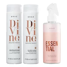  Braé Divine Kit - Shampoo, Condicionador E Spray Essential