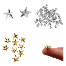 50 Tachas O Remaches Estrella (12mm) Tipo Garra (metal) Ropa