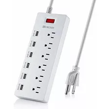 R Hitrends Surge Protector Power Strip 6 Tomacorrientes Con 