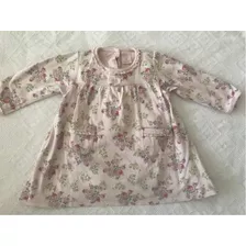 Vestido Bebé Rosa Con Flores T 12-18 Meses Divino Cheeky