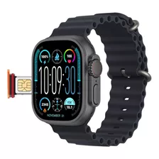 Smart Watch Ultra S9 Sim Card 64gb Dual Camera Bisel Negro