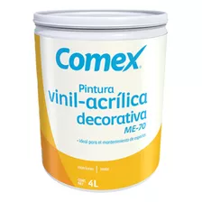 Pintura Vinil - Acrílica Blanca Comex Me70 Interior 4 L