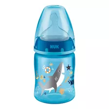 Mamadeira Nuk 150ml My 1st First Choice Azul Boy Tubarão
