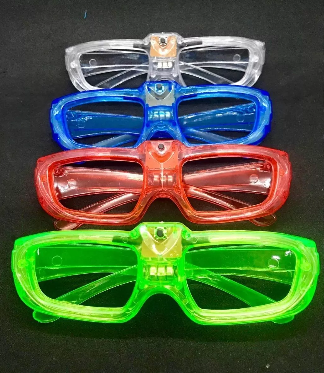 15 Unidades Óculos De Led  Pisca Cores Sortidas Neon Rave
