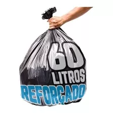 Saco De Lixo 60l 100 Un Preto Reforçado Resistente