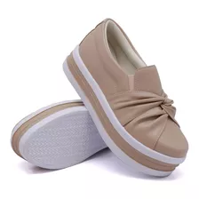 Tenis Slip On Sola Alta Blogueirinha Mod Nó