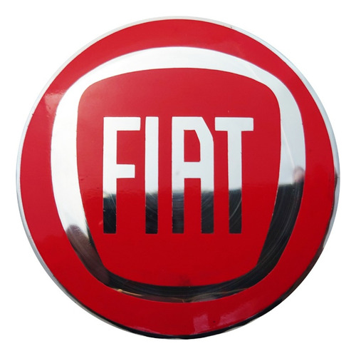 4 Emblemas Troquel Fiat Rojo Aluminio 7cm Para Pegar Foto 2