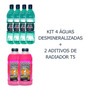 Kit Aditivo Radiador T5 Rosa Água Desmineralizada Gitanes