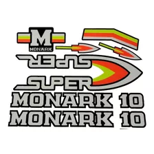 Adesivo Bicicleta Monark 10 Super Branco/preto Frete Grátis