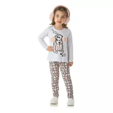 Conjunto Infantil Menina Feminino Frio Blusa E Calça Inverno