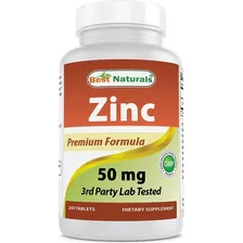  Zinc Best Naturals50 Mg 240 Tabletas