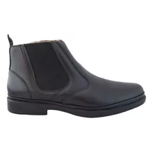 Botín Bota Hombre Confort Pazstor 118 Negro Piel Borrego