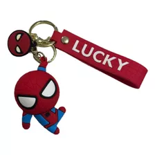 Llavero De Goma Marvel - Spiderman Balanceandose